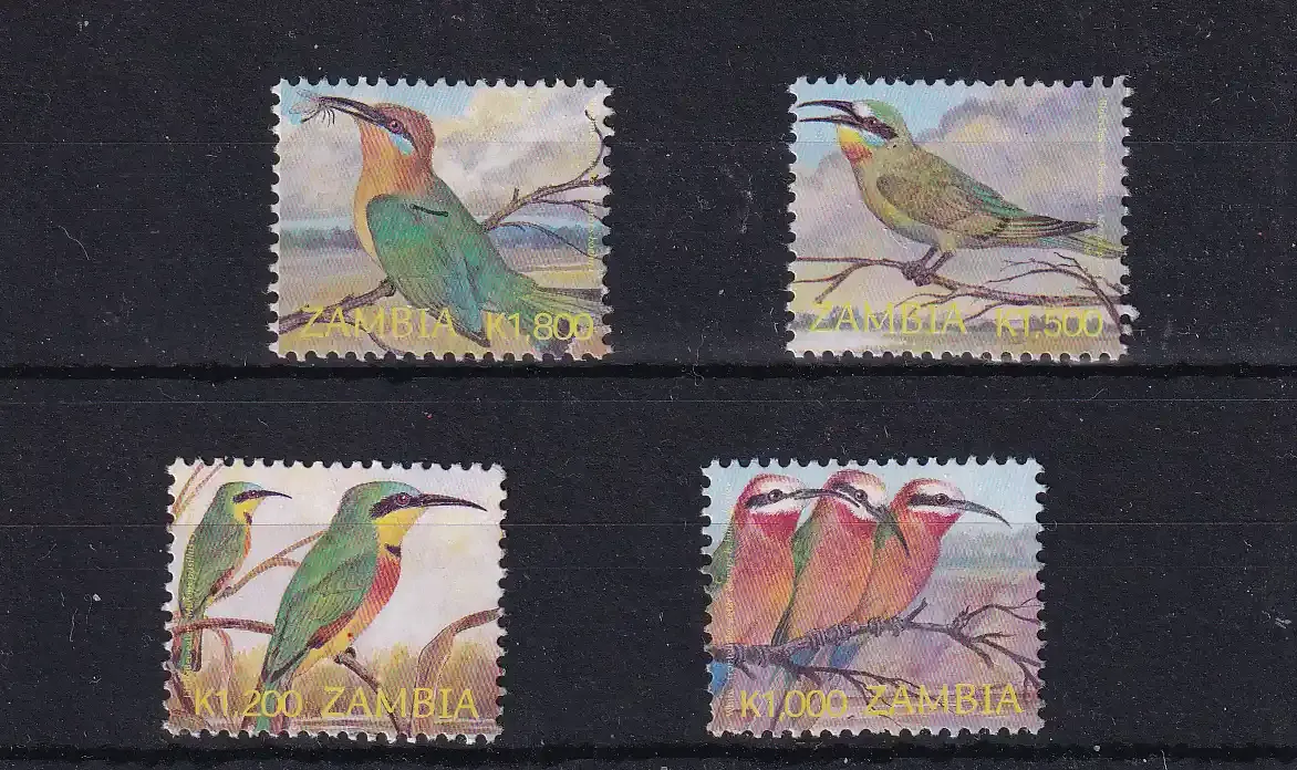 Zambia 2003 Birds - Bee-Eaters. MNH