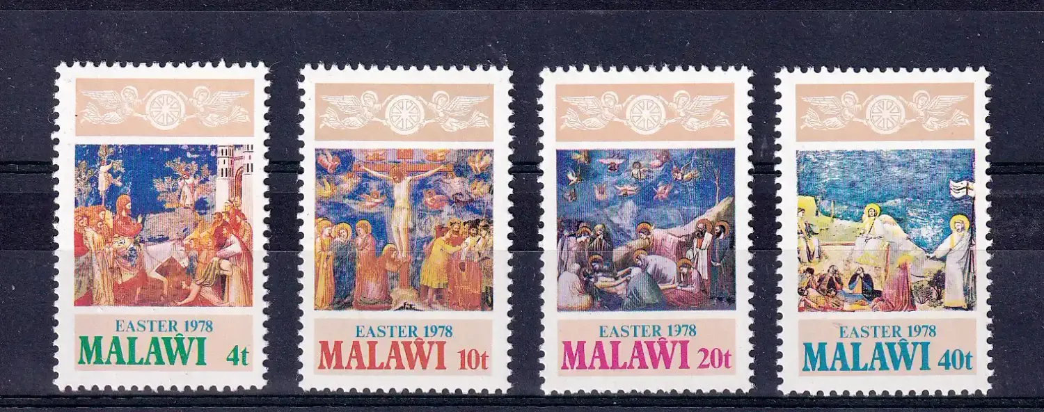 Malawi 1978 Easter - Paintings by Giotto. MNH