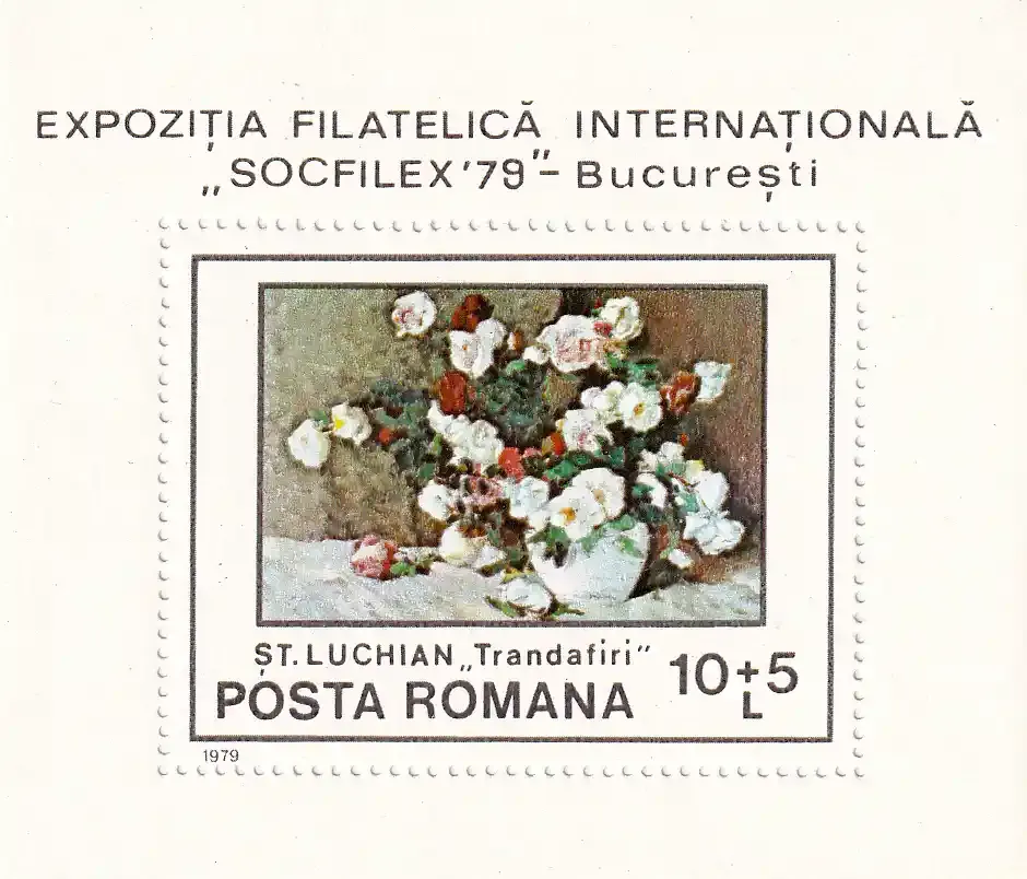 Romania 1979 Flowers -Stamp Exhibition "SOZPHILEX ´1979" - Bucharest M/Sheet. MNH (**)