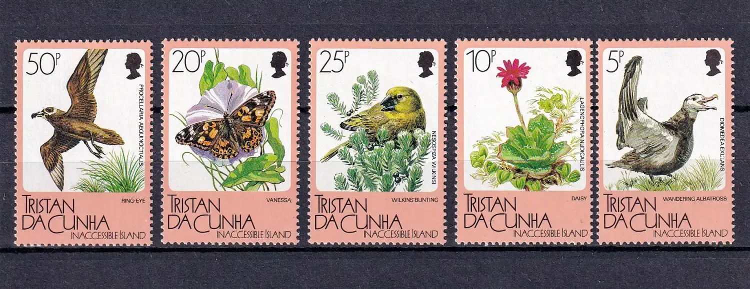 Tristan da Cunha 1986 Fauna and Flora of Inaccessible Island. MNH