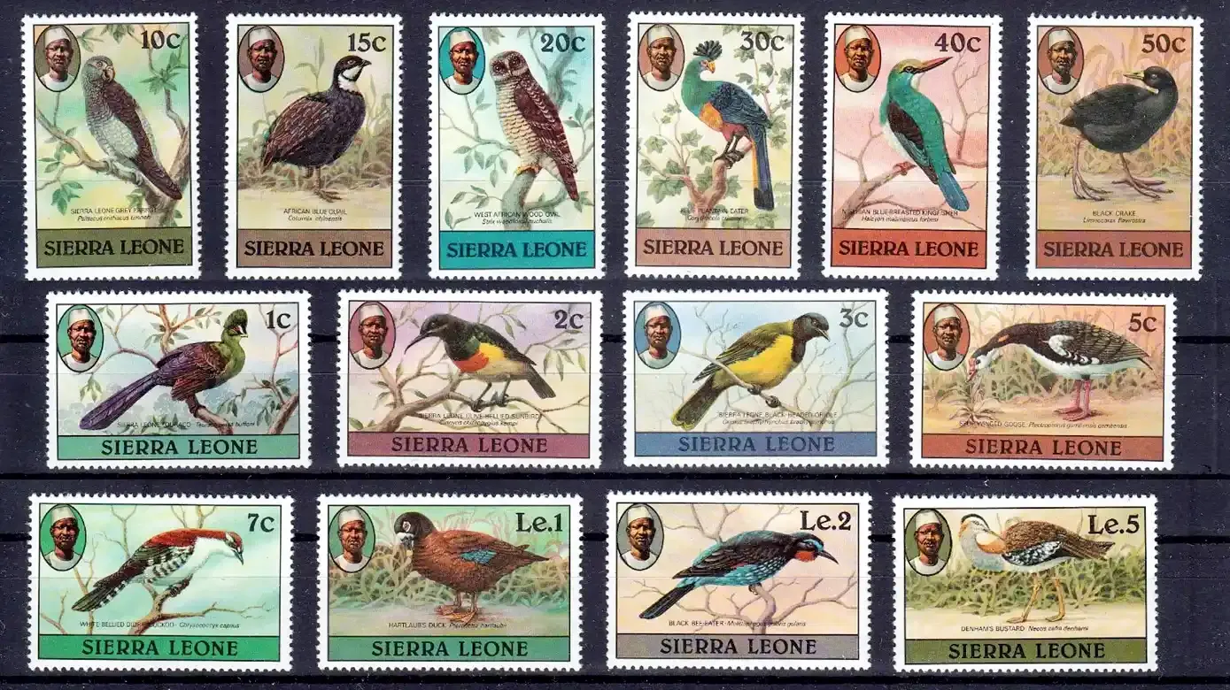Sierra Leone 1980 birds MNH.