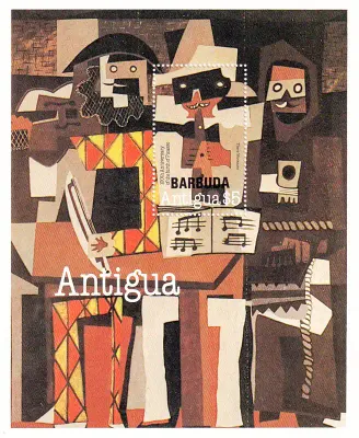 Barbuda 1981 The 100th Anniv of the Birth of Pablo Picasso - Antigua Postage Stamps Overprinted "BARBUDA" M/Sheet. MNH