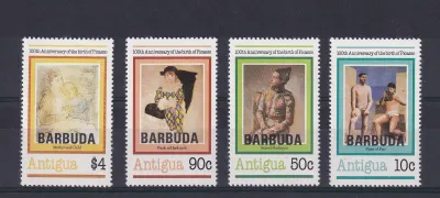Barbuda 1981 The 100th Anniv of the Birth of Pablo Picasso - Antigua Postage Stamps Overprinted "BARBUDA" M/Sheet. MNH