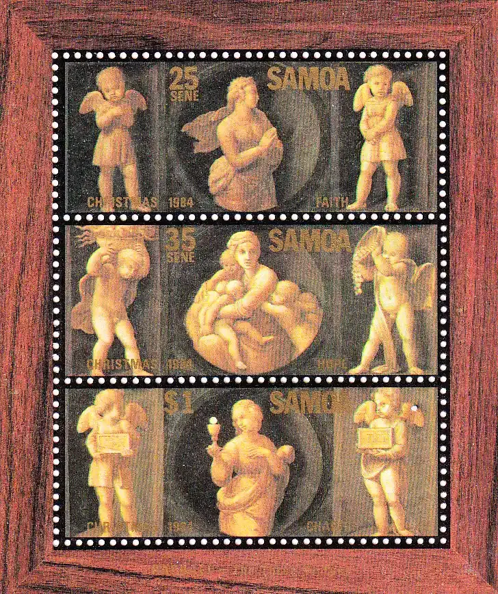 Samoa 1984 Christmas 'The Three Virtues'. M/Sheet. MNH