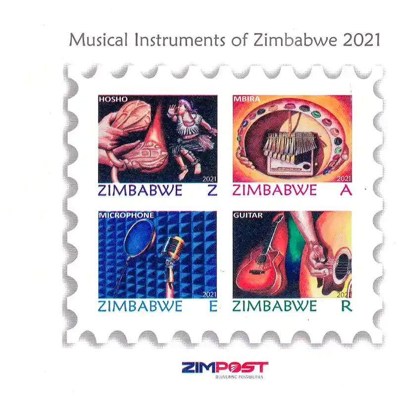 Zimbabwe 2021 Musical Instruments, Imperf sheet. MNH