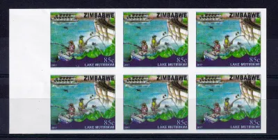 Zimbabwe 2016 Lake Mutirikwi Imperf Block of 6 (Variety). MNH