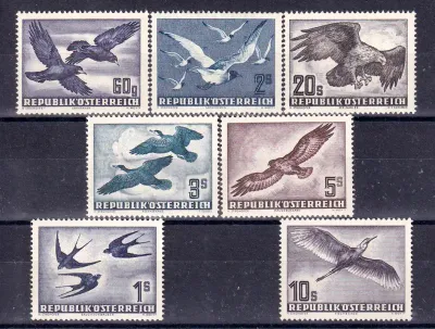 Austria 1950 Airmail - Birds (1950/52/53. Fresh Mint not hinged (**)