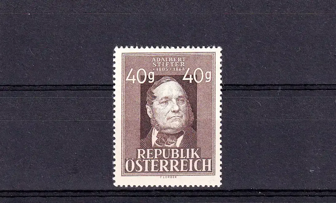 Austria 1948 The 80th Anniv of the Death of Adalbert Stifter, 1805-1868. MNH (**)