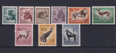 South Africa 1961 Local Animals/Mammals Stamps of 1954 with New Currency. MNH (**) South Africa 1961 Local Animals/Mammals Stamps of 1954 with New Currency. MNH (**)