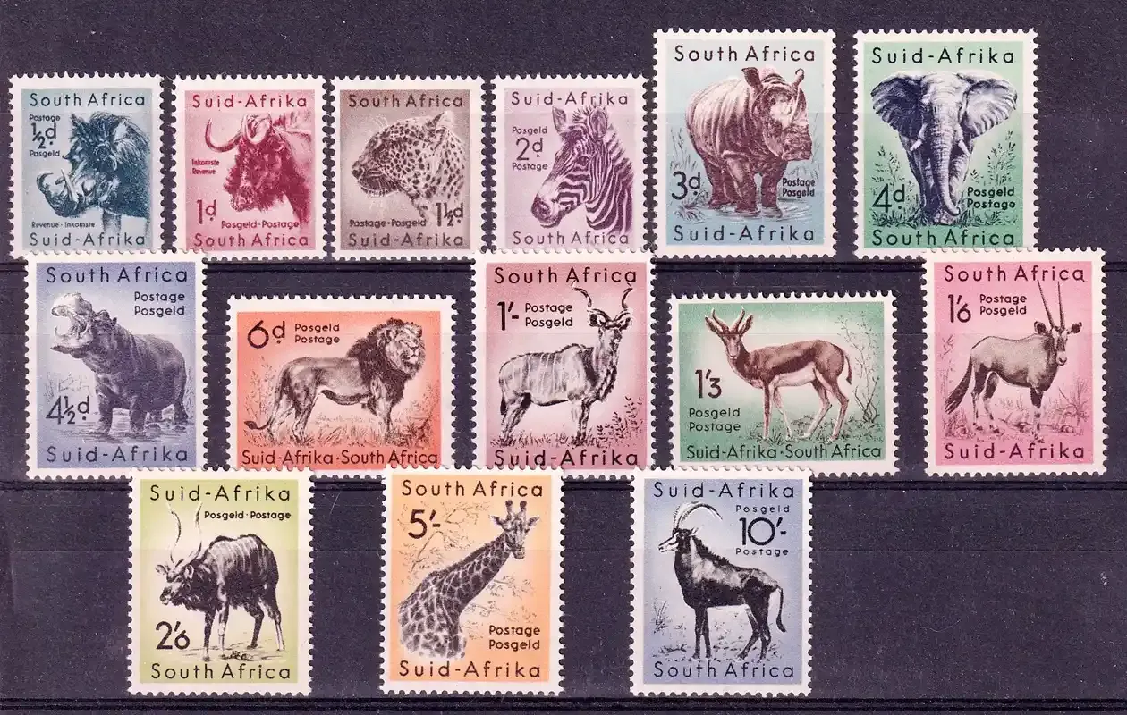 Union of South Africa 1954 Local Animals, Mammals. MNH (**)