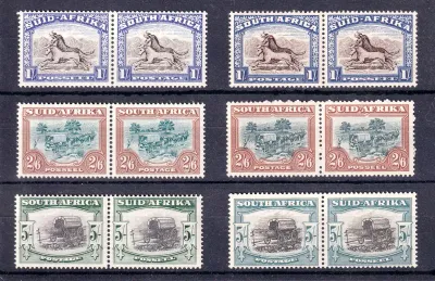 Union of South Africa 1947 Union Screened Pictorials. Full Set &amp; Varieties (Listed). MNH (**)
