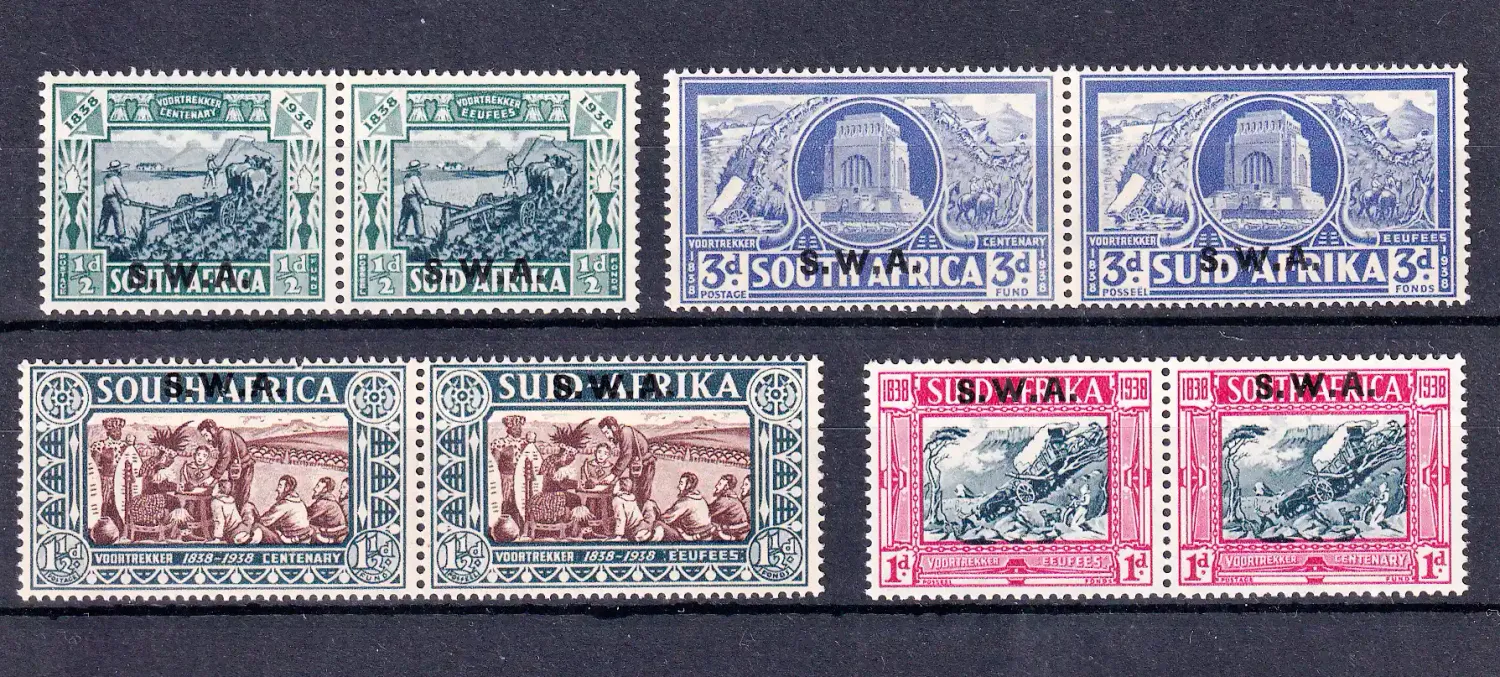 South West Africa 1938 South Africa Stamps Overprinted "S.W.A." Voortrekker Monument. MNH (**).