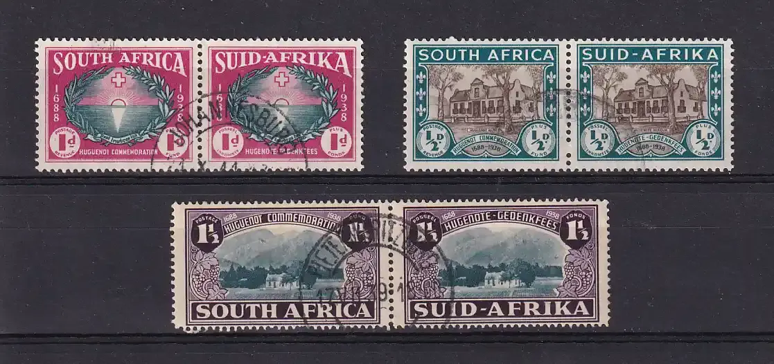 Union of South Africa 1939 The 100th Anniv of the Arrival of the Huguenots. VFU