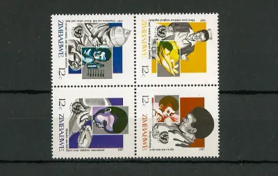 Zimbabwe 1987 Child Survival Campaign (b/4v) - MNH**