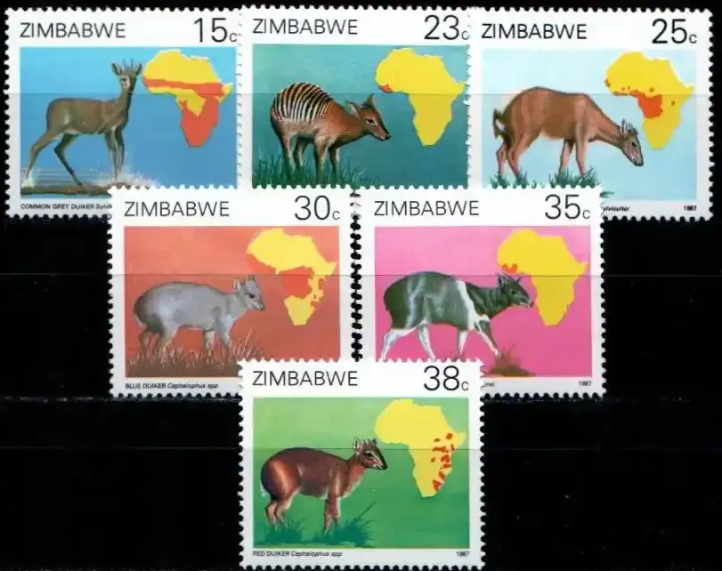 Zimbabwe 1987 Duikers/Animal Census - MNH**