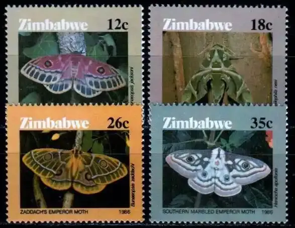 Zimbabwe 1986 Moths - MNH**