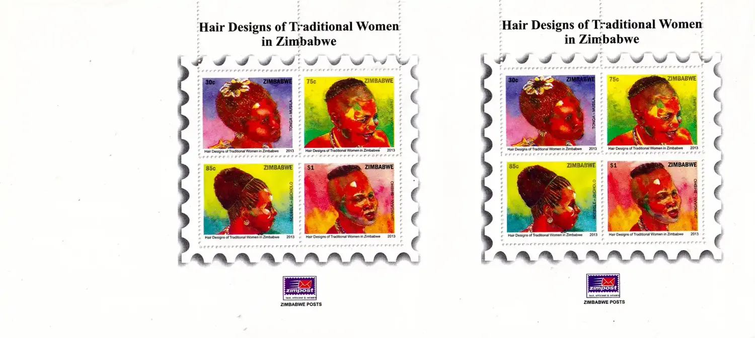Zimbabwe 2013 (Variety) Hair Designs, UNCUT Minisheets, and Perf shift. MNH