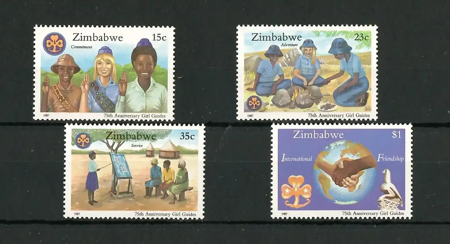 Zimbabwe 1987 Girl Guides 75th Anniversary - MNH** Zimbabwe 1987 Girl Guides 75th Anniversary - MNH**