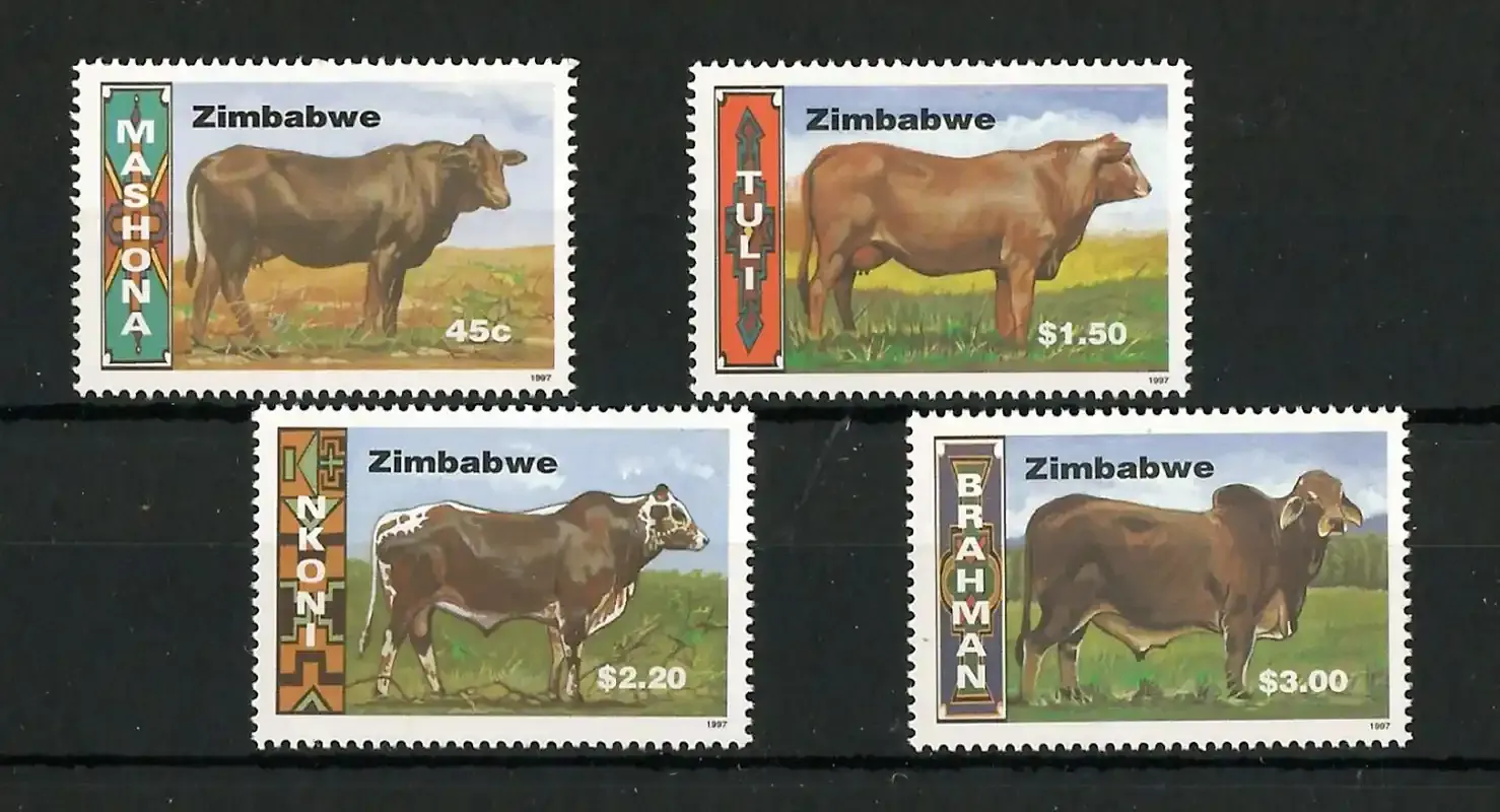 Zimbabwe 1997 Cattle Breeds, Mammals - MNH**