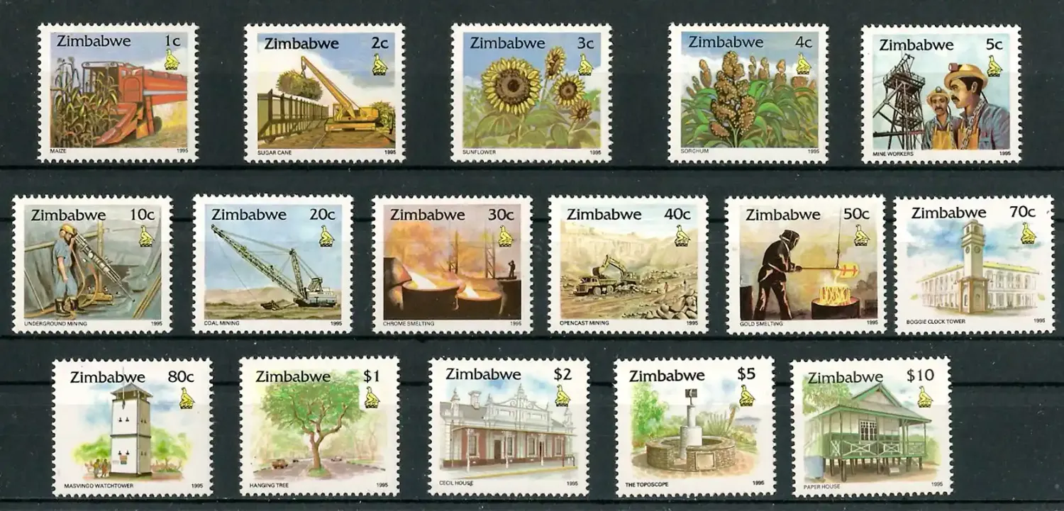 Zimbabwe 1995 Defs/Local Culture - 1c-10.00 (16v) - MNH**