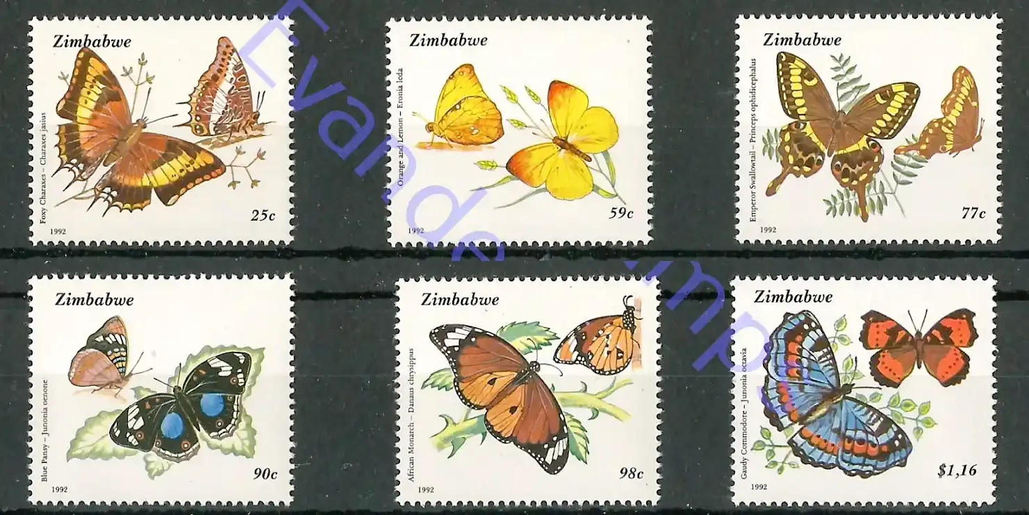 Zimbabwe 1992 Butterflies - MNH**