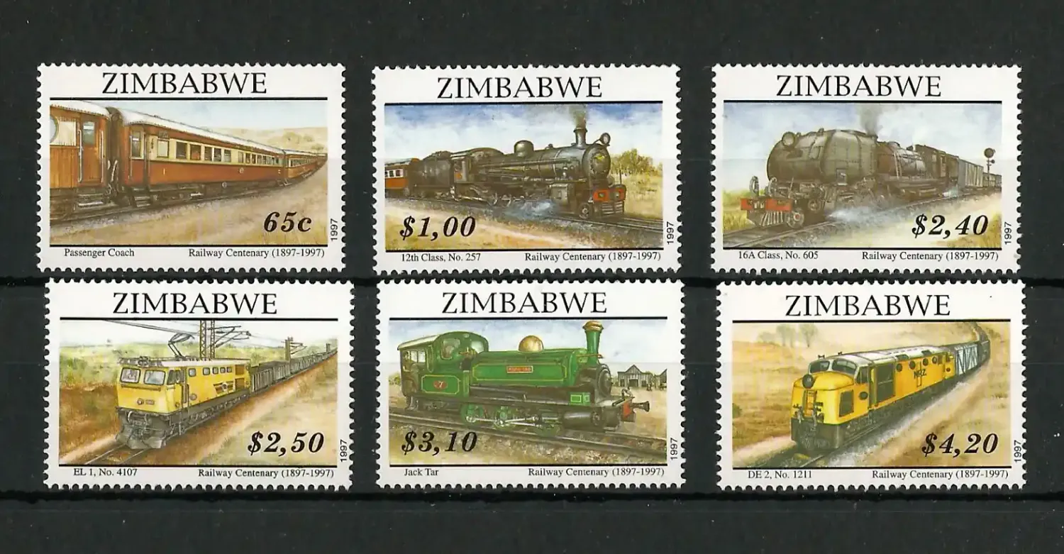 Zimbabwe 1997 Railway Centenary, Trains - MNH**