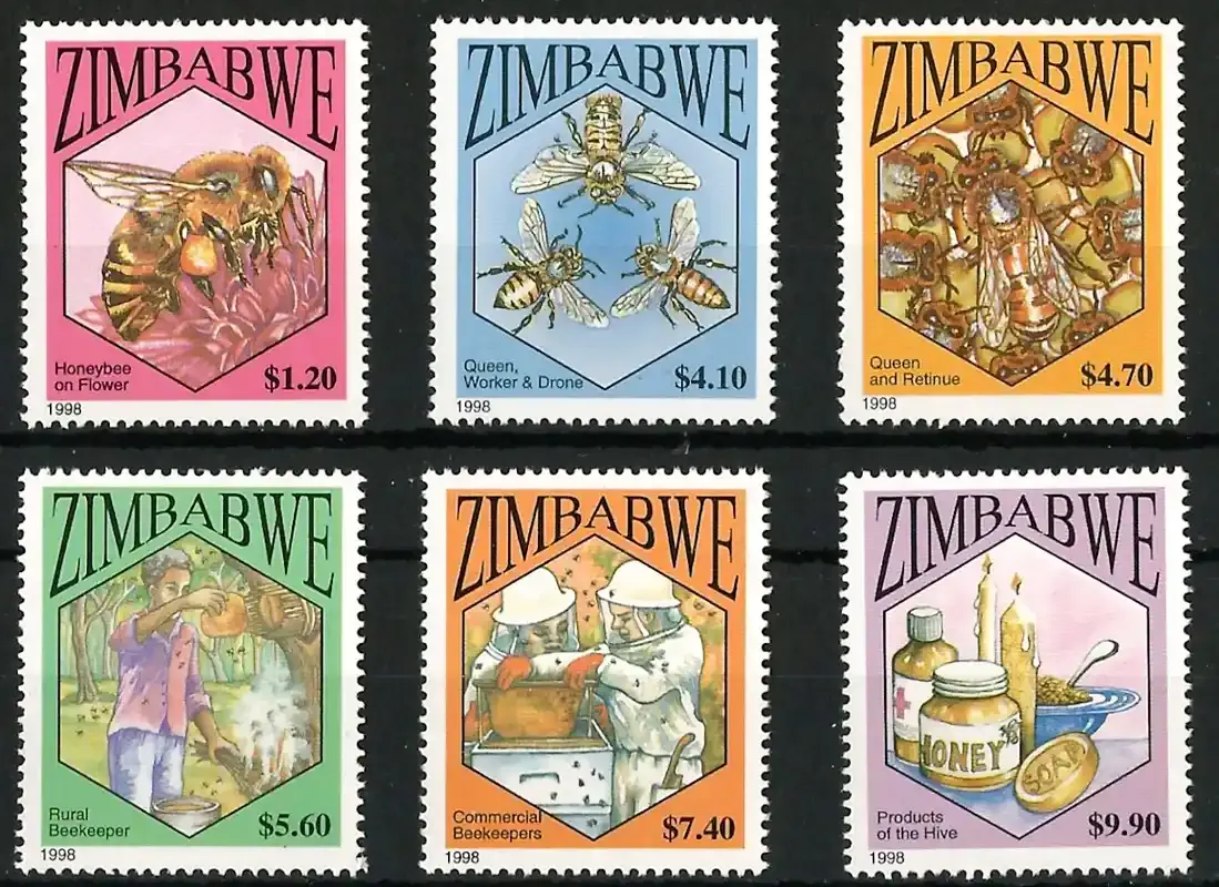Zimbabwe 1998 Bees &amp; Beekeeping, Insects - MNH**