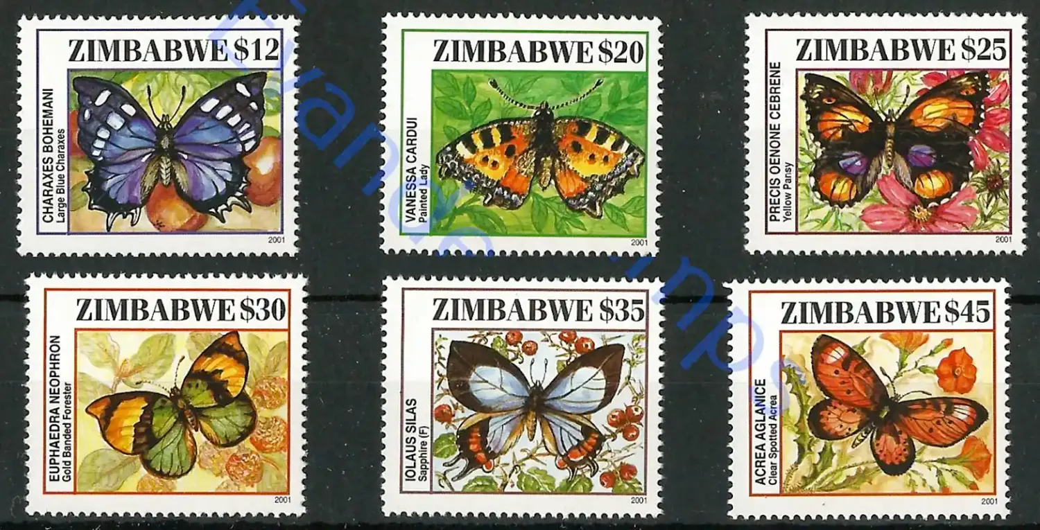 Zimbabwe 2001 Butterflies #2 - MNH**