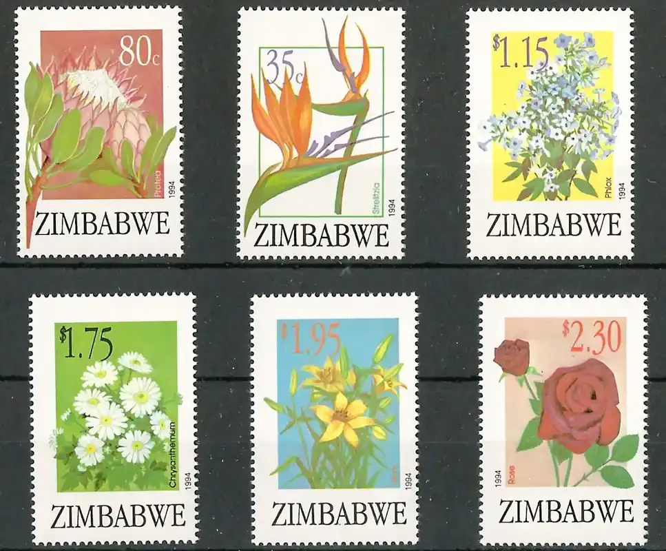 Zimbabwe 1994 Export Flowers, Flora - MNH**