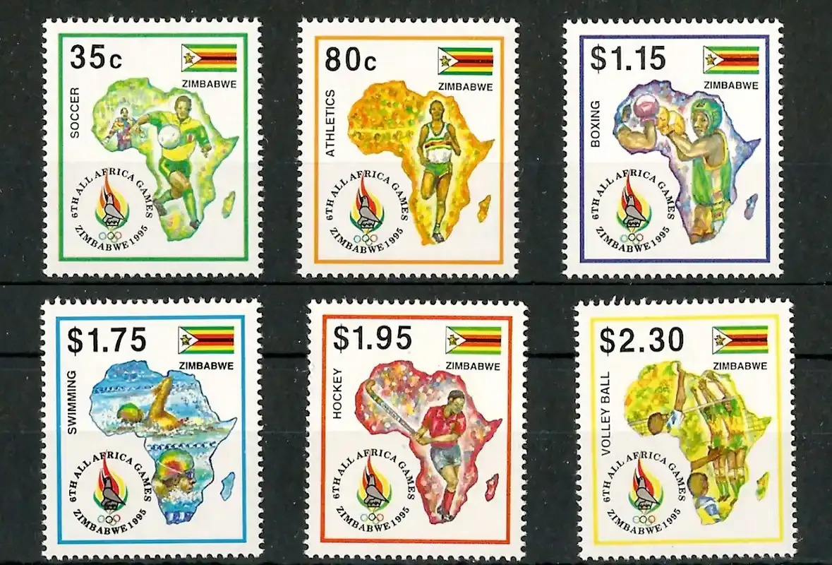Zimbabwe 1995 6th All Africa Games/Sports - MNH**