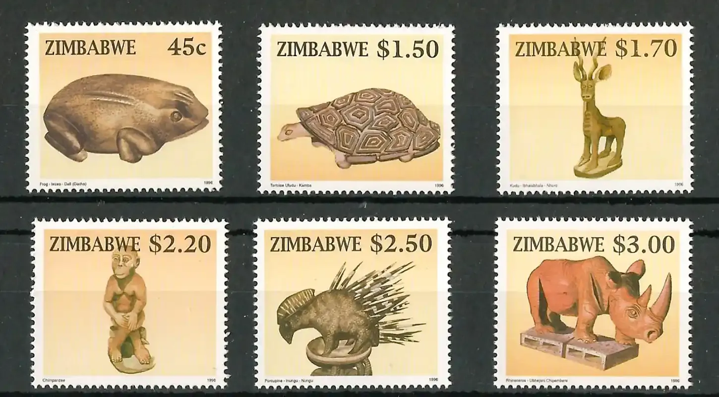 Zimbabwe 1996 Animal Wood Carvings - MNH**