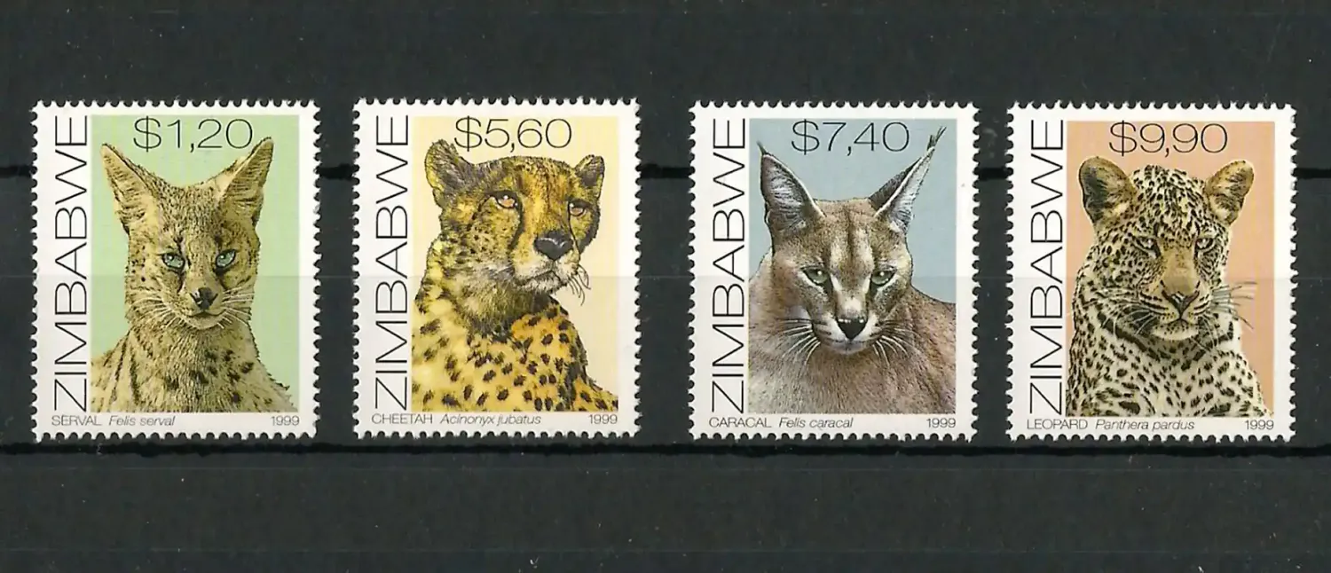 Zimbabwe 1999 Wild Cats, Mammals - MNH**