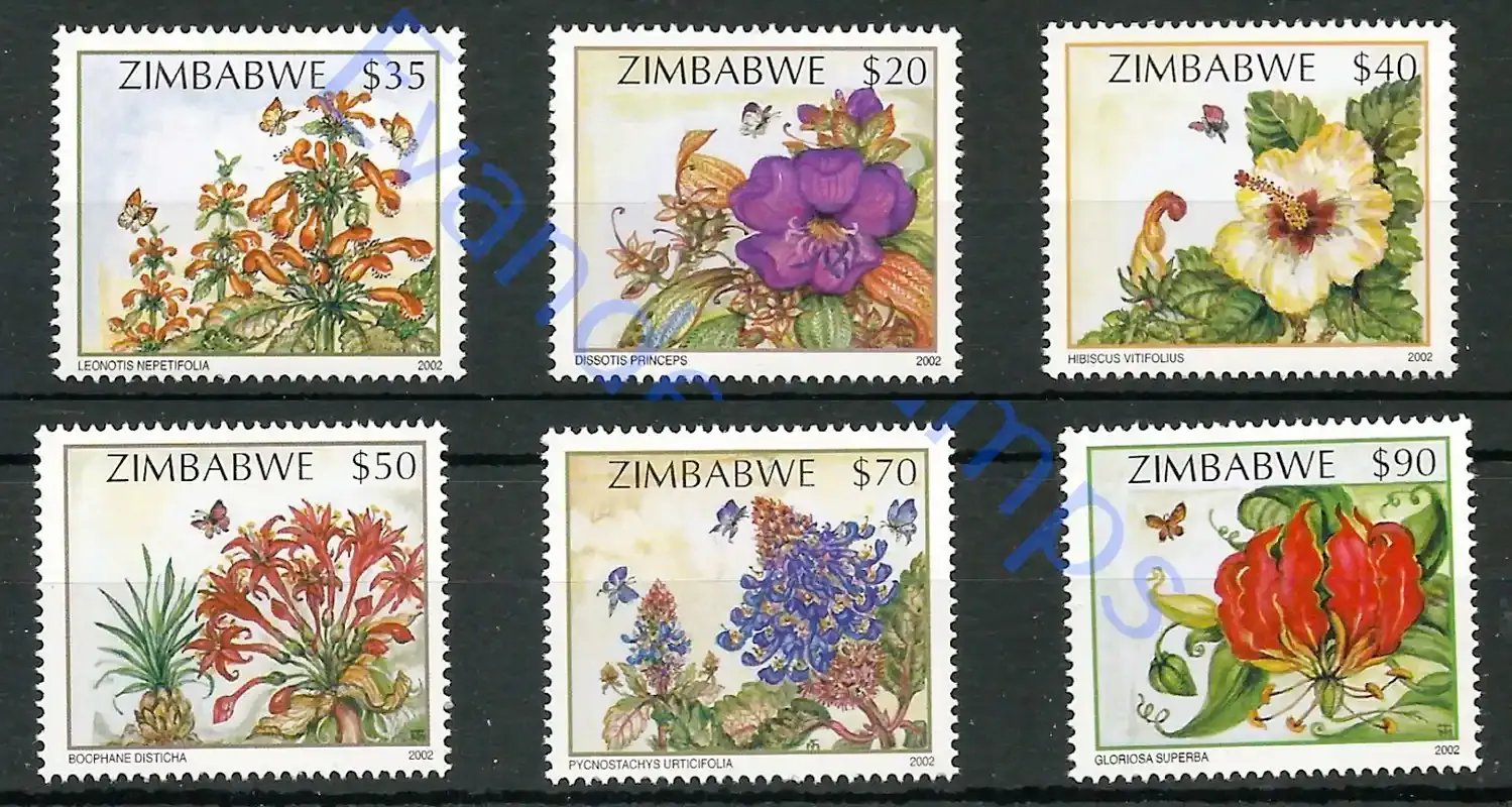 Zimbabwe 2002 Wildflowers, Flora #2 - MNH**