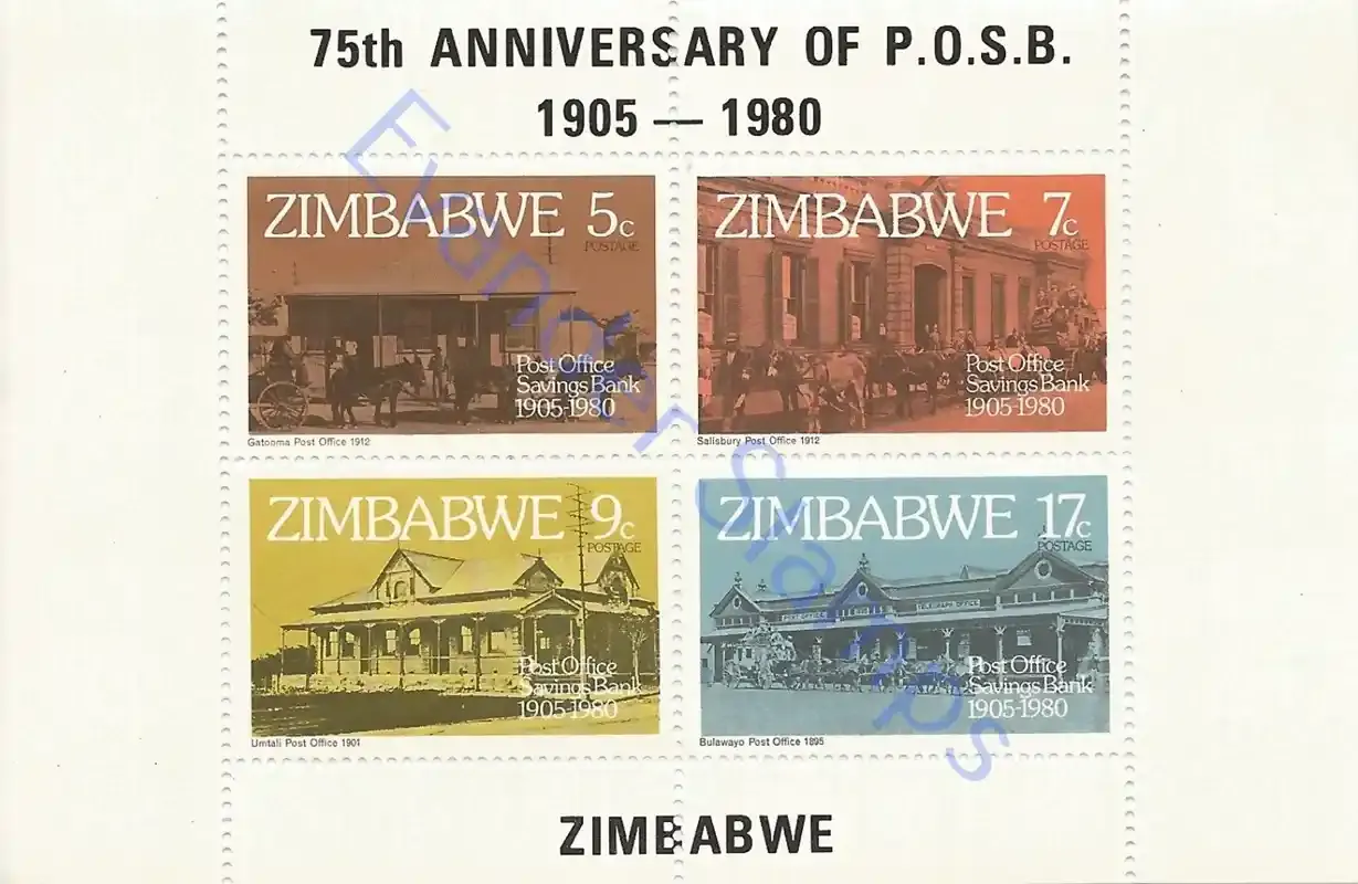 Zimbabwe 1980 Post Office Savings Bank (ss/4v) - MNH**