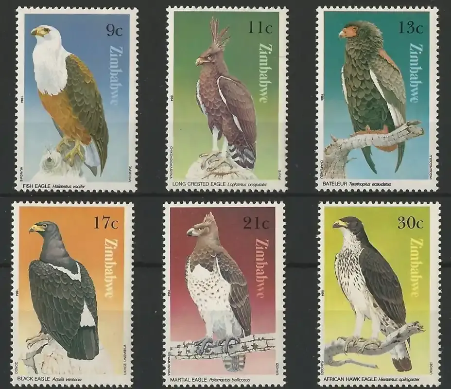 Zimbabwe 1984 Birds of Prey. MNH