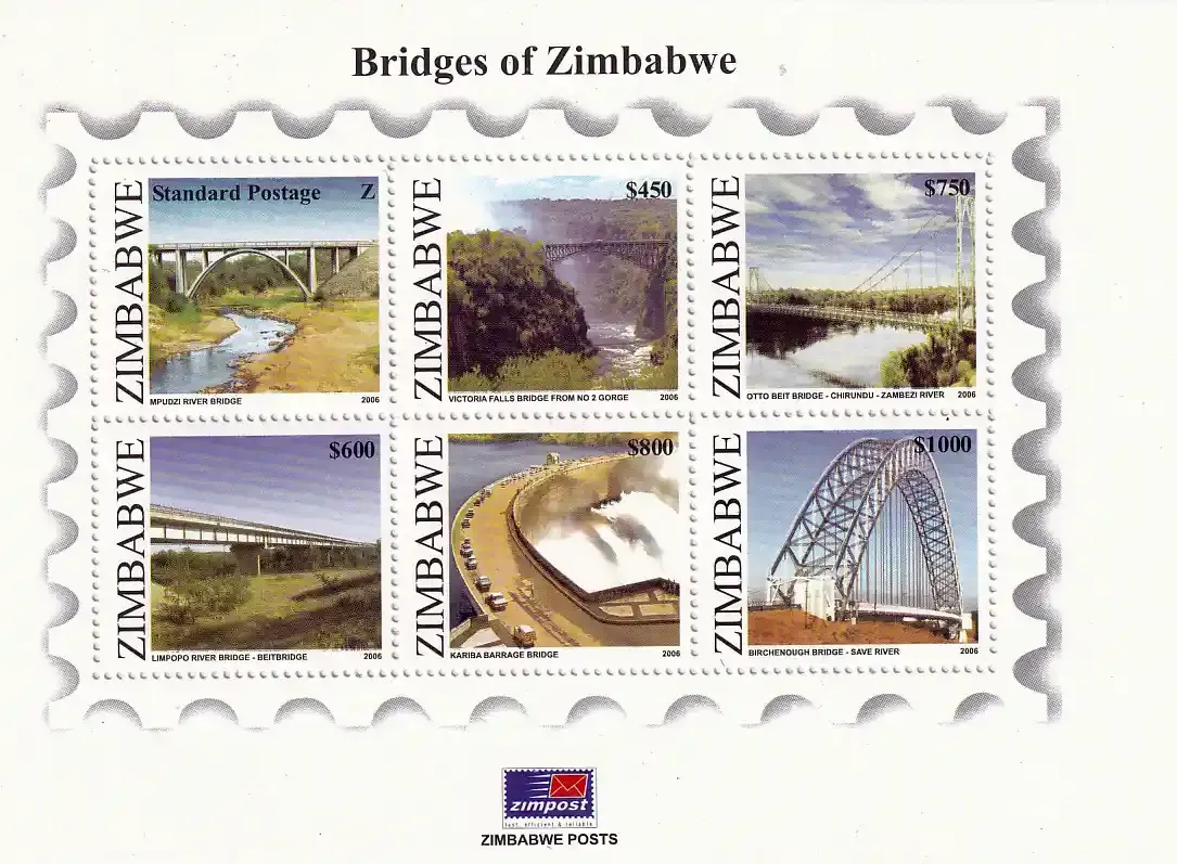 Zimbabwe 2006 Bridges (ss/6v) - MNH**