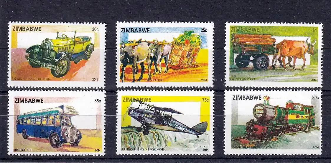 Zimbabwe 2014 Transportation Vehicles - MNH**