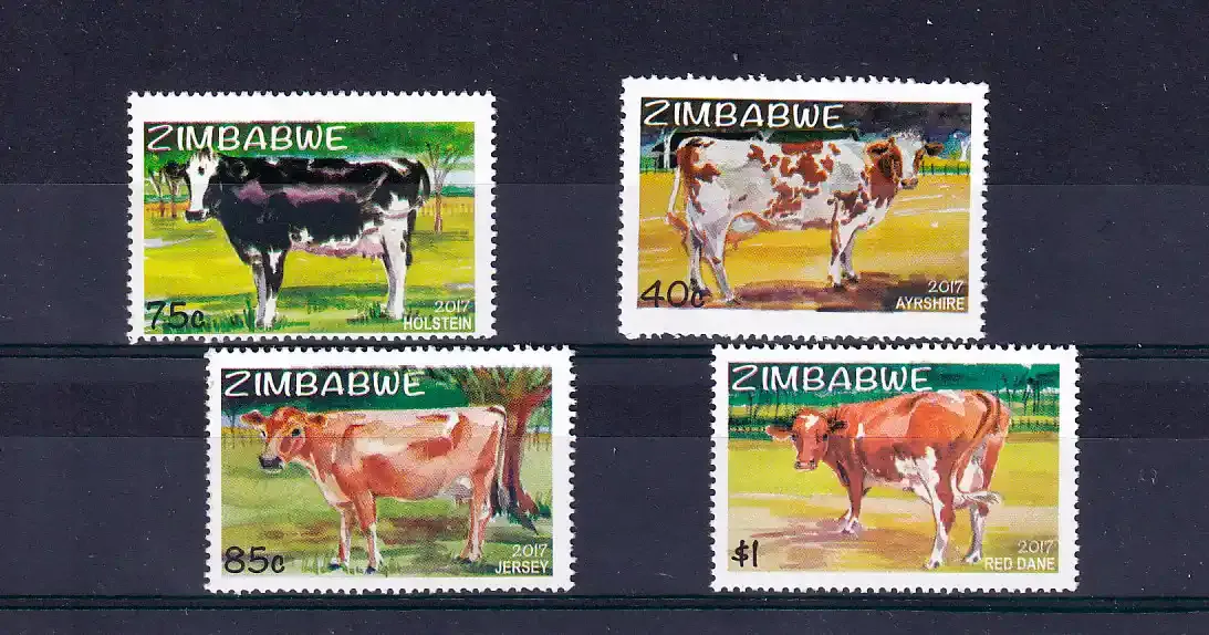 Zimbabwe 2017 Dairy Cows - MNH** Zimbabwe 2017 Dairy Cows - MNH**