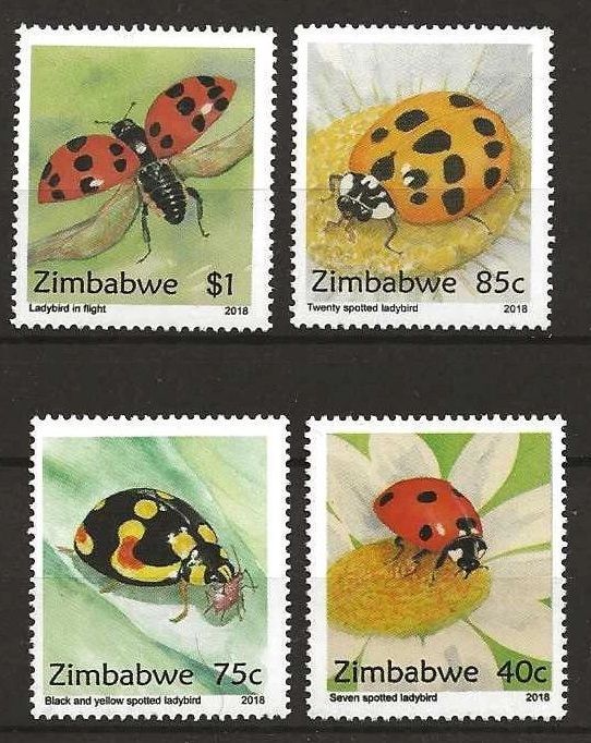 Zimbabwe 2018 Insects/Ladybugs - MNH** Zimbabwe 2018 Insects/Ladybugs - MNH**