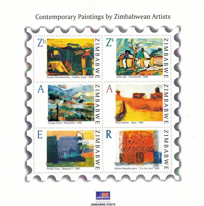 Zimbabwe 2009 Contemporary Paintings (ss/6v) - MNH** Zimbabwe 2009 Contemporary Paintings (ss/6v) - MNH**