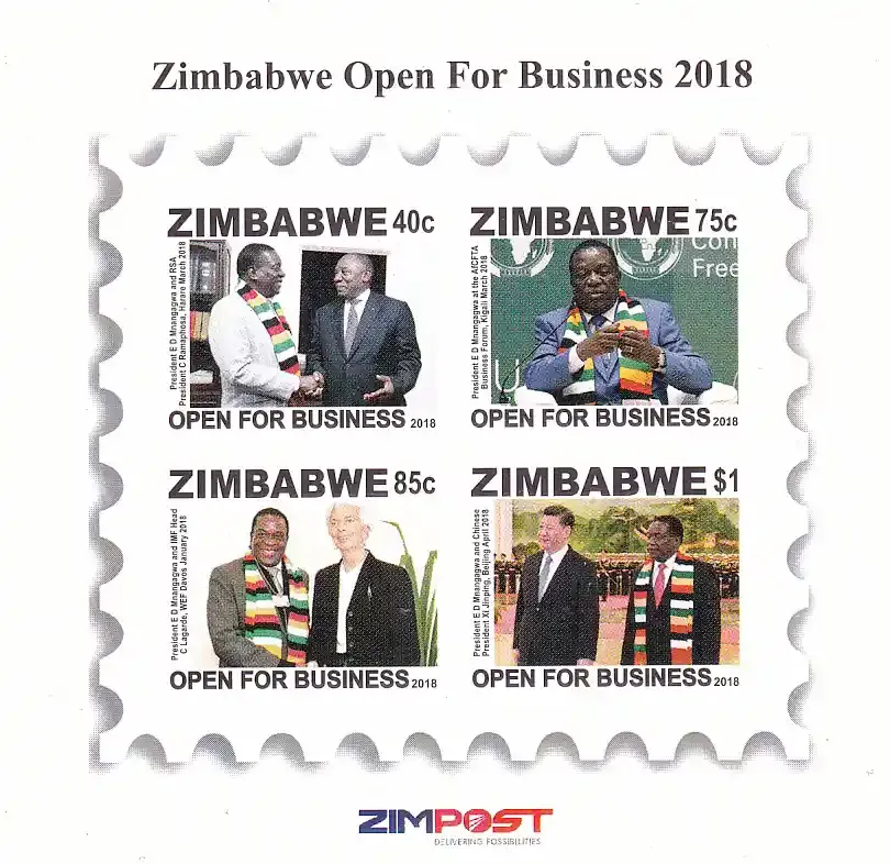 Zimbabwe 2018 Promotion/ Open for Business (ss) - MNH** Zimbabwe 2018 Promotion/ Open for Business (ss) - MNH**