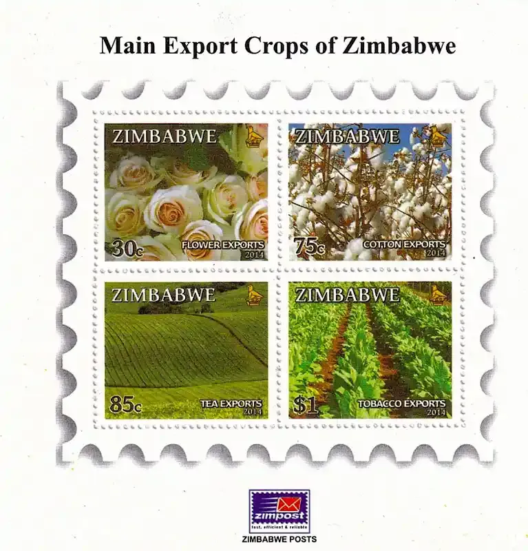 Zimbabwe 2014 Export Crops (ss/4v) - MNH** Zimbabwe 2014 Export Crops (ss/4v) - MNH**