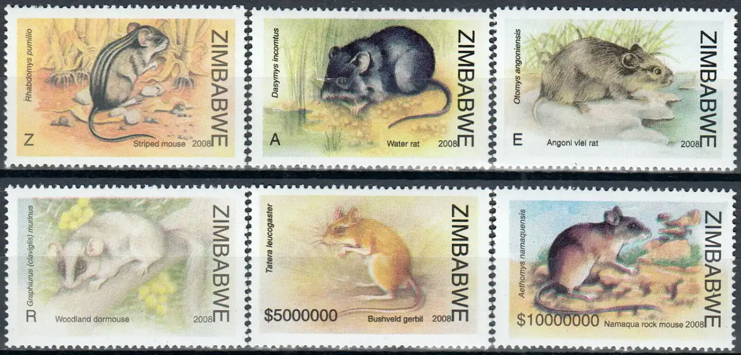 Zimbabwe 2008 Year of the Rat - MNH** Zimbabwe 2008 Year of the Rat - MNH**