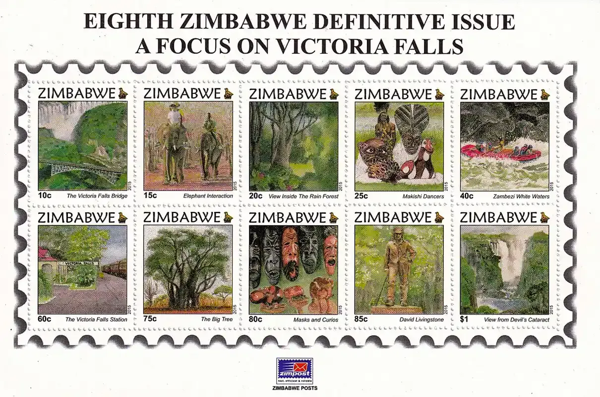 Zimbabwe 2015 Defs/Victoria Falls (ss/10v) - MNH** Zimbabwe 2015 Defs/Victoria Falls (ss/10v) - MNH**