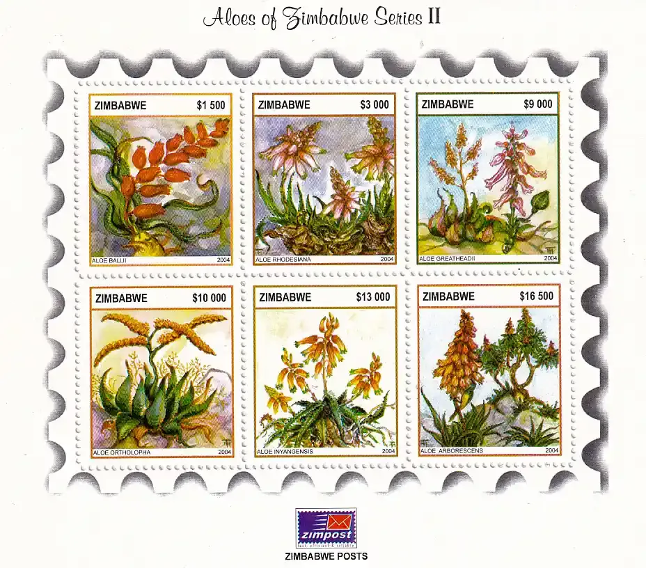 Zimbabwe 2004 Aloes, Flora M/Sheet - MNH**