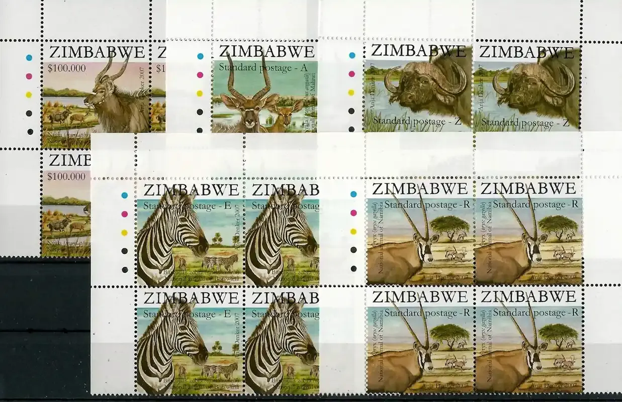 Zimbabwe 2007 SAPOA #2/National Animals (C/Blocks 4v) - MNH**