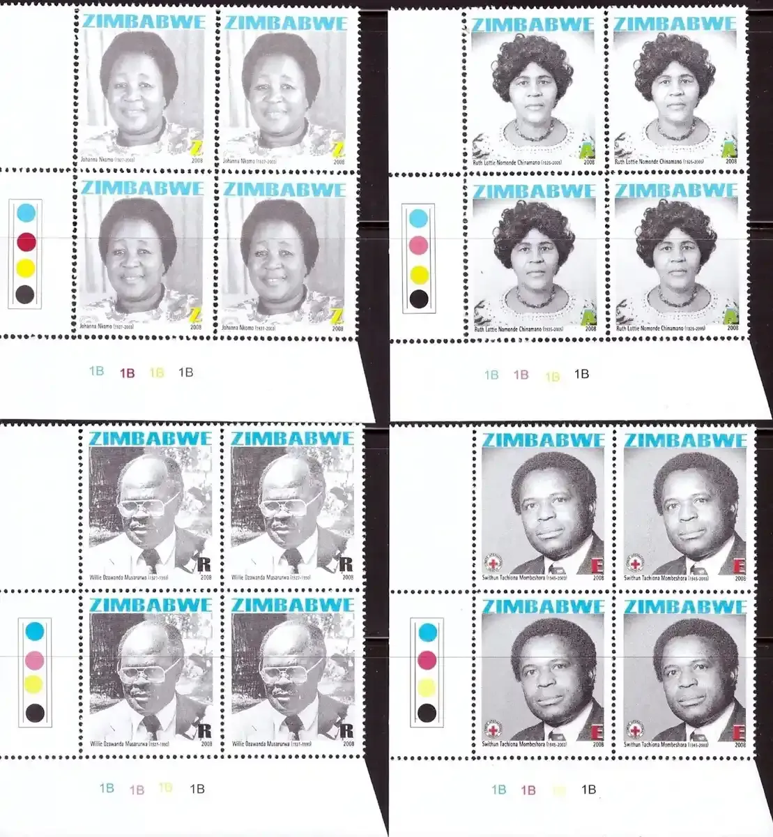 Zimbabwe 2008 National Heroes (C/Blocks) - MNH**