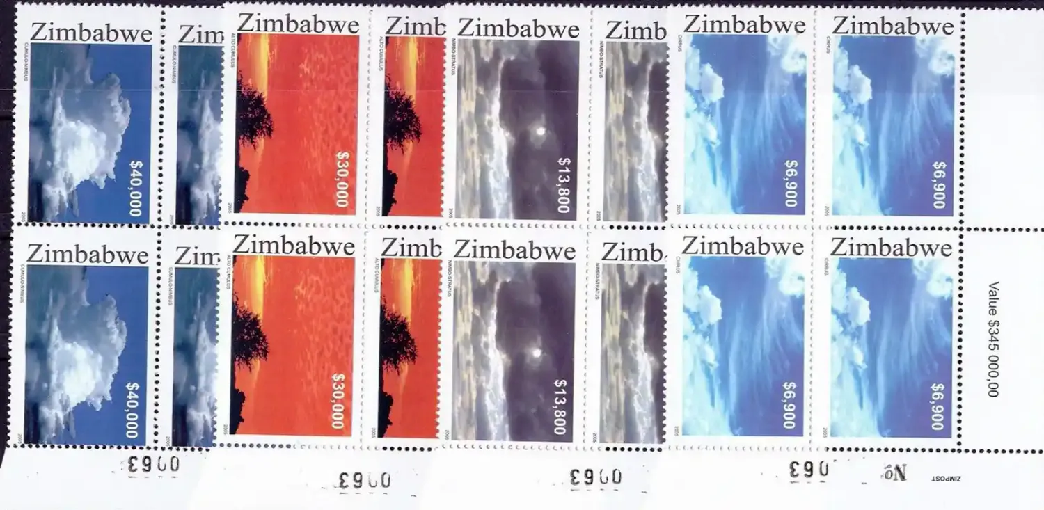 Zimbabwe 2005 Cloud Formations (N/Blocks) - MNH**