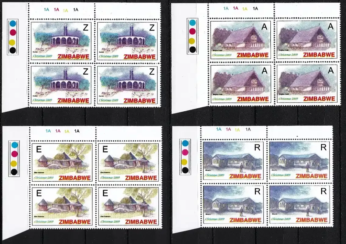 Zimbabwe 2009 Christmas/Contemporary Rural Churches (C/Blocks) - MNH**