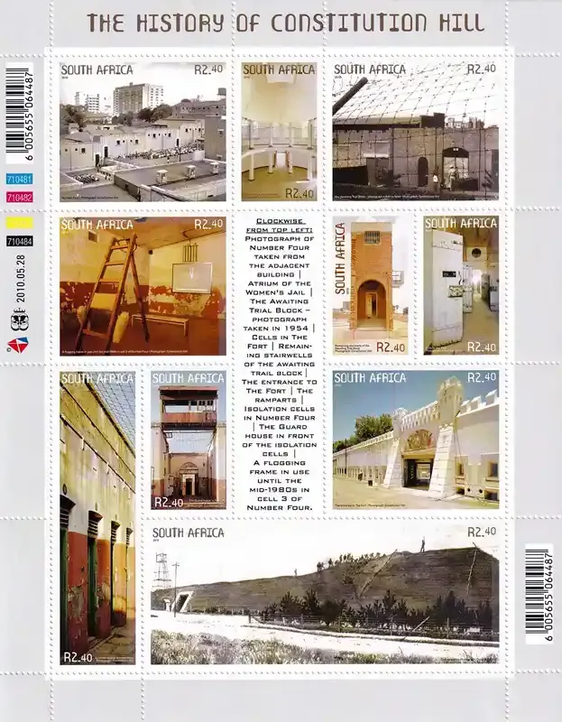 South Africa 2010 History of Constitution Hill (ss/10v) - MNH(**)